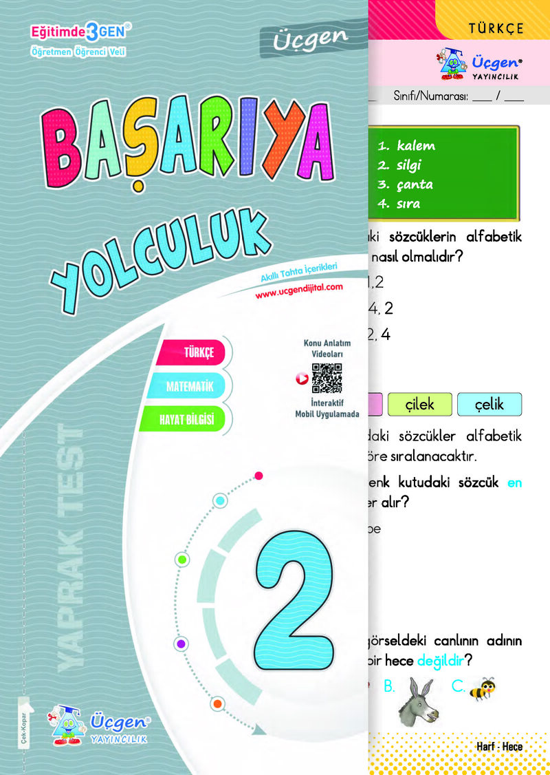 2. Sınıf Başarıya Yolculuk - Yaprak Test Kapak Resmi