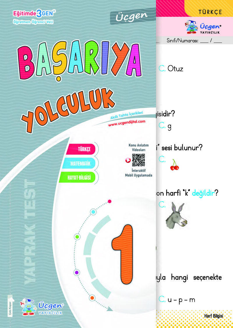 1. Sınıf Başarıya Yolculuk - Yaprak Test Kapak Resmi