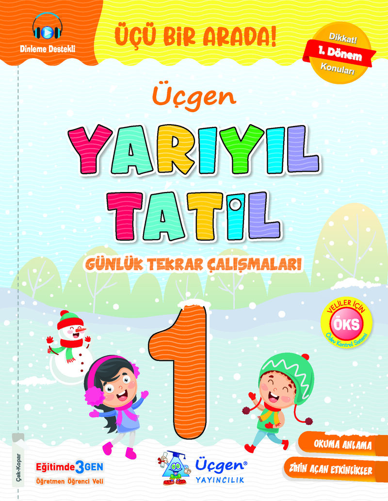 1. Sınıf Yarıyıl Tatil Kitabı Kapak Resmi